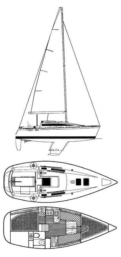 FIRST 285 (BENETEAU) - Drawing