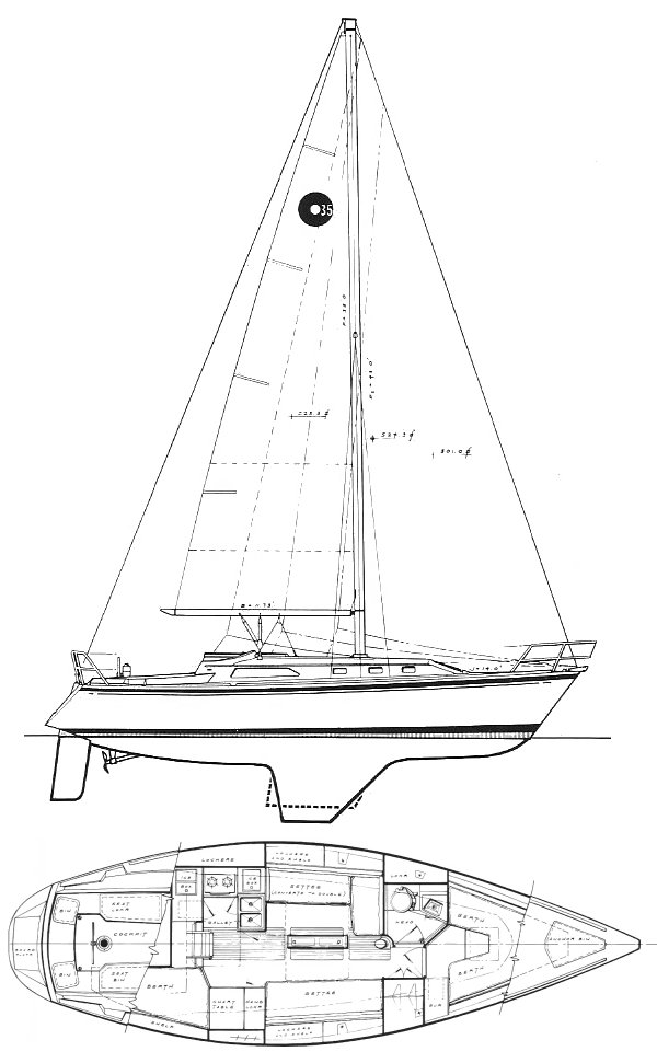 O'DAY 35 - Drawing