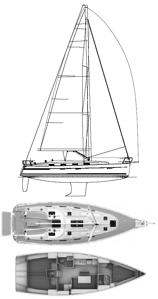 BAVARIA CRUISER 40 (FARR) - Drawing