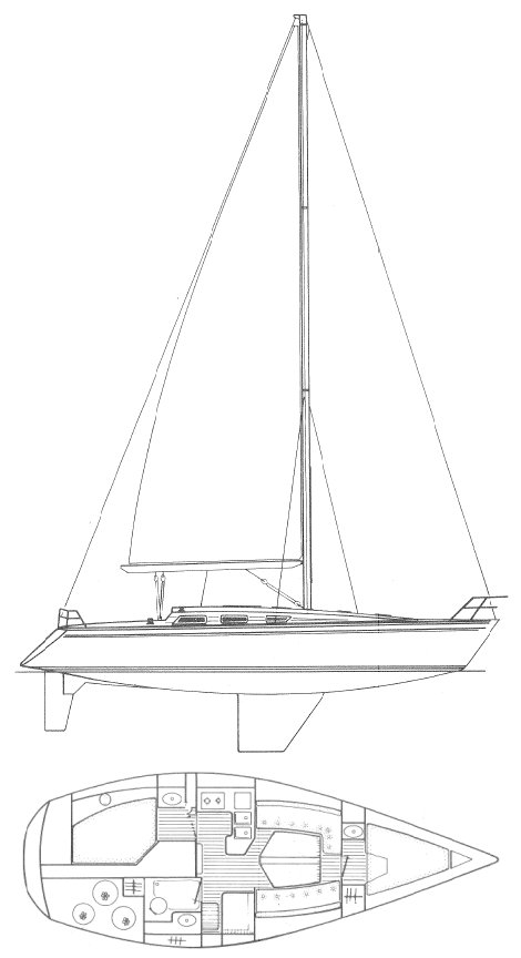 SUN SHINE 38 (JEANNEAU) - Drawing