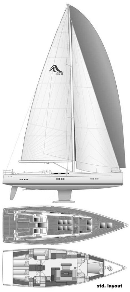 HANSE 575 - Drawing