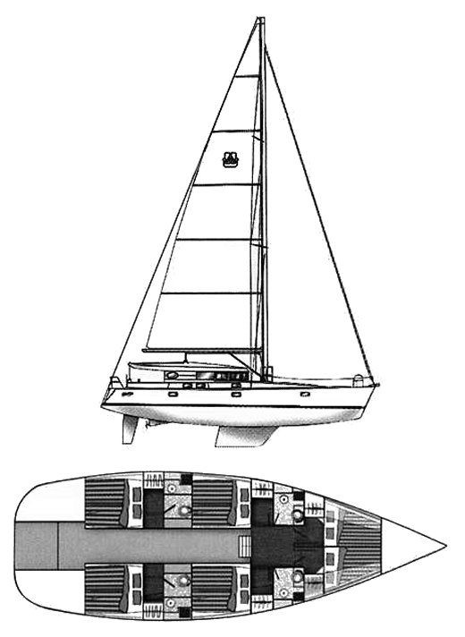 ATOLL 50 (DUFOUR) - Drawing