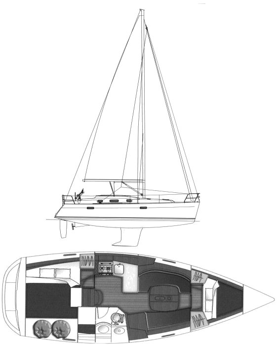 BENETEAU 343 - Drawing