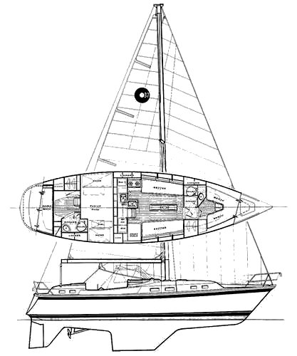 O'DAY 37 - Drawing