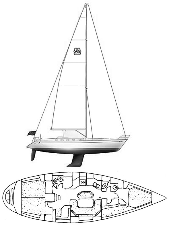 DUFOUR CLASSIC 45 - Drawing