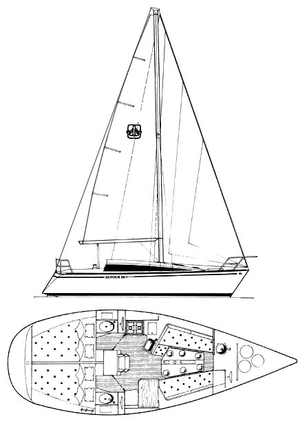 DUFOUR 28 MEZZO - Drawing