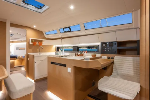 Sun Odyssey 455 saloon and galley