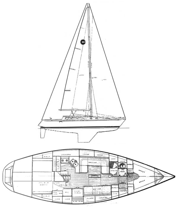O'DAY 40 - Drawing