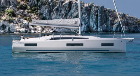 Oceanis 42 profile (rendering)