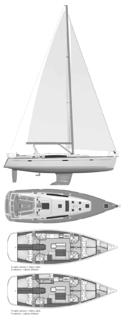 OCEANIS 50 (BENETEAU) - Drawing