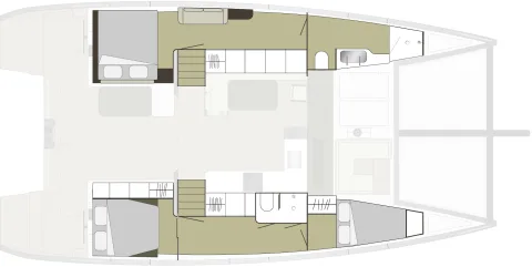 Vaan R5 hulls layout (3-cabin)