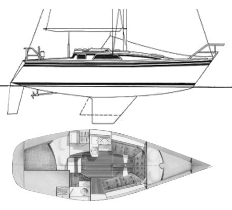 HUNTER 28.5 - Drawing