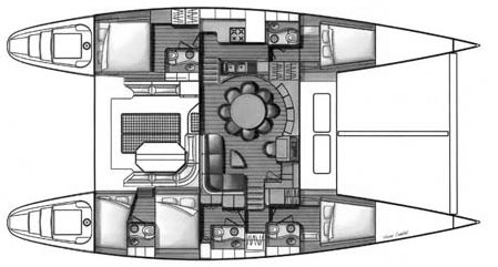 LAGOON 570 - Drawing