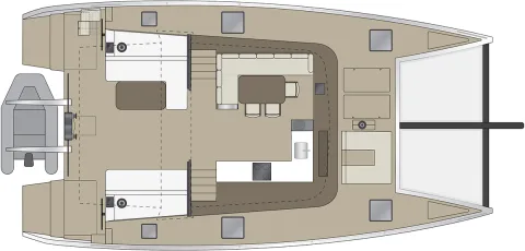 Vaan R5 saloon and deck layout