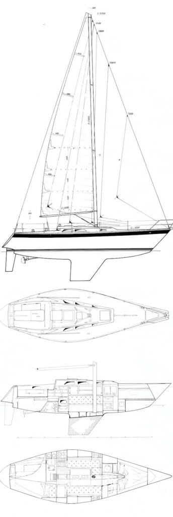 HANSEAT 33 (3/4 TONNER) - Drawing