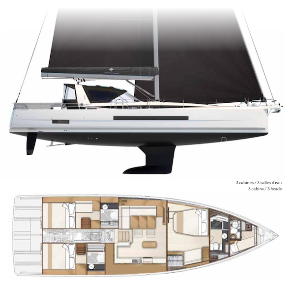 JEANNEAU YACHTS 55 - Drawing