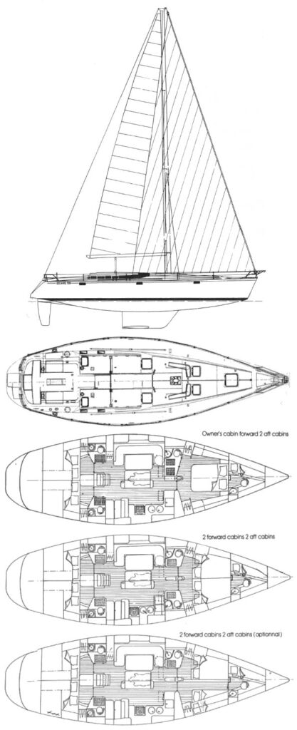 OCEANIS 500 (BENETEAU) - Drawing