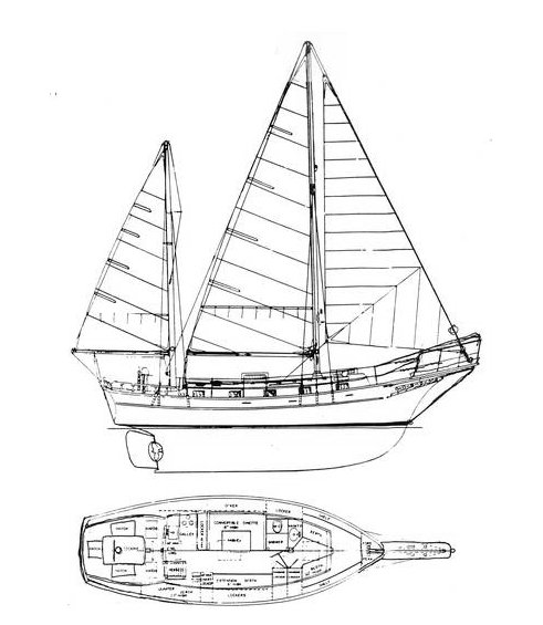 ISLAND TRADER 38 - Drawing