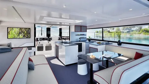 Windelo Sport version saloon and galley (rendering)