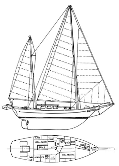ISLAND TRADER 41 - Drawing