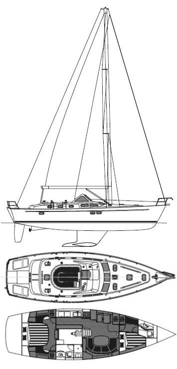 BENETEAU 42 CC - Drawing