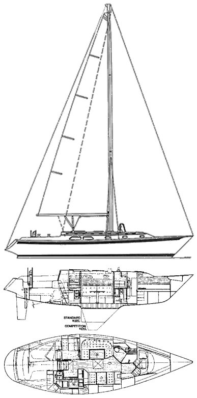 ERICSON 38 - Drawing