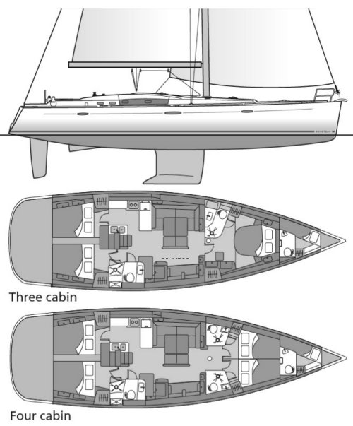 OCEANIS 54 (BENETEAU) - Drawing