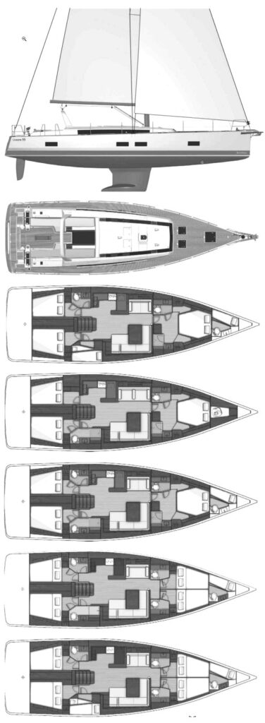 OCEANIS 55 (BENETEAU) - Drawing