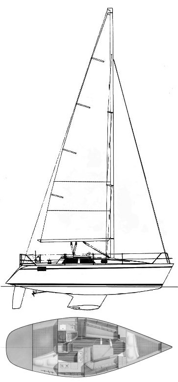 HUNTER 30-2 - Drawing