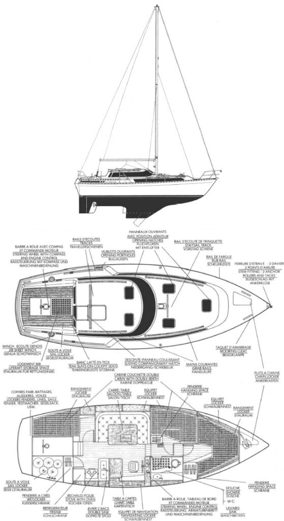 EVASION 34 (BENETEAU) - Drawing