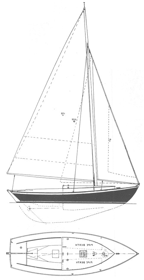 MARLIN (HERRESHOFF) - Drawing