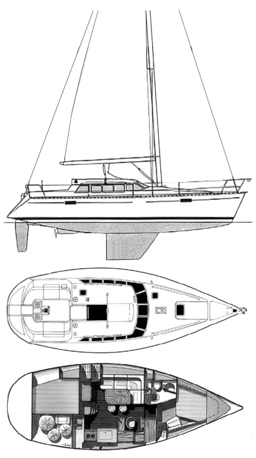 EVASION 36 (BENETEAU) - Drawing