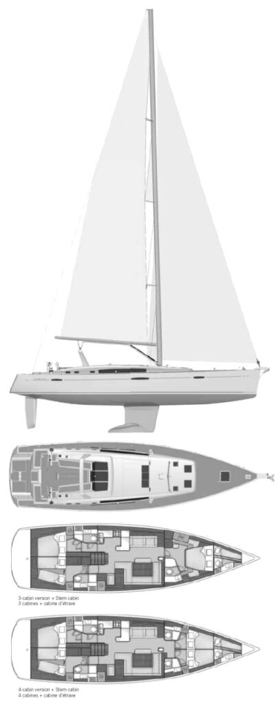 OCEANIS 58 (BENETEAU) - Drawing
