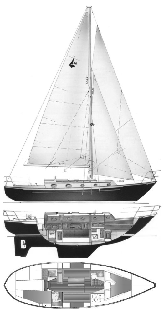 PACIFIC SEACRAFT 34 - Drawing