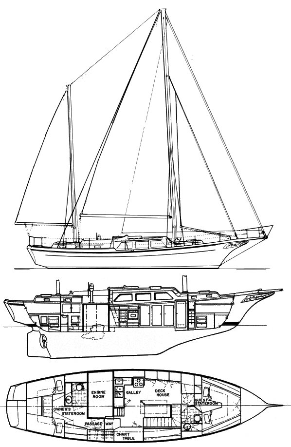 DOLPHIN 47 (ALDEN) - Drawing