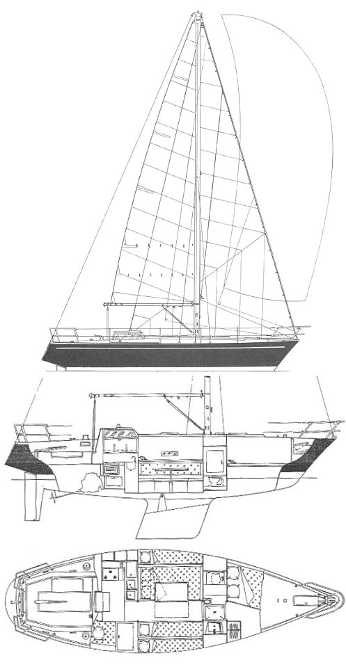 DUFOUR 35 - Drawing