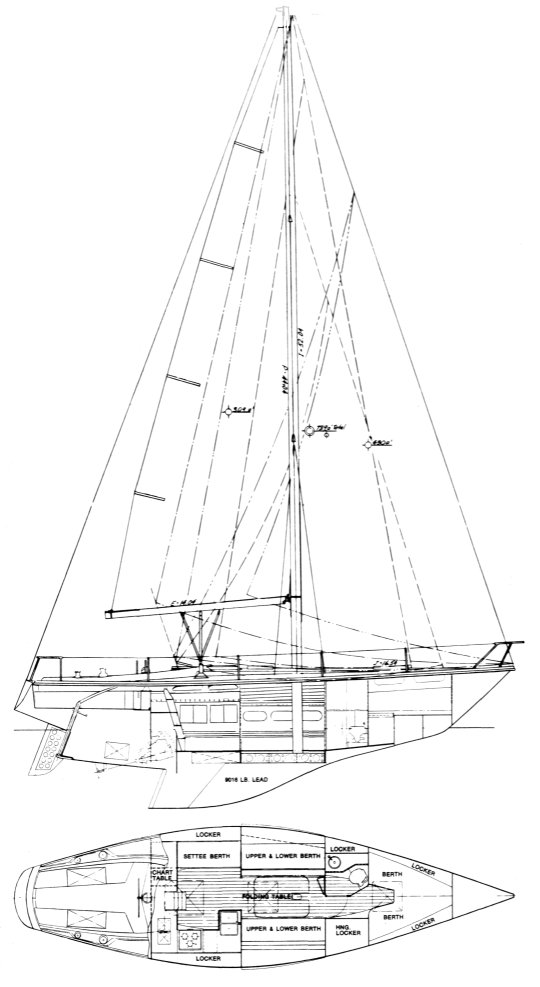 ERICSON 39 - Drawing
