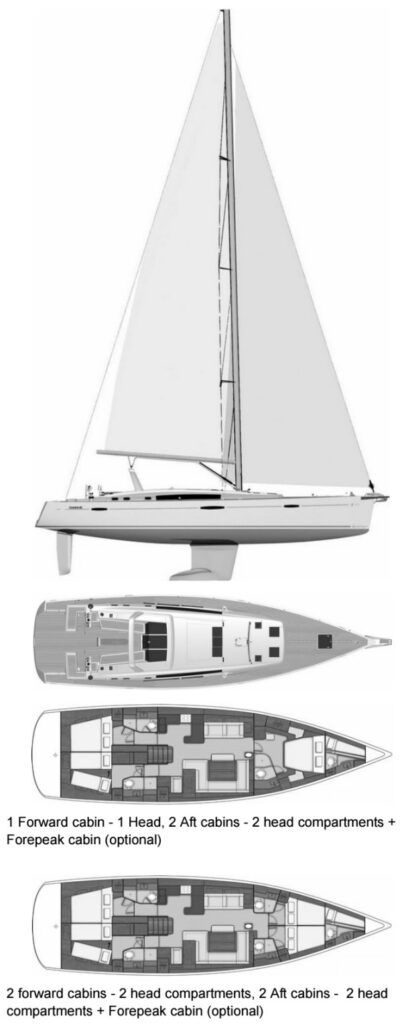 OCEANIS 60 (BENETEAU) - Drawing