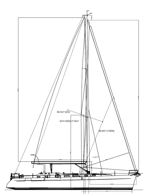 CYCLADES 51.5 (BENETEAU) - Drawing