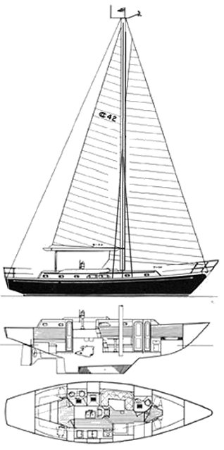 OCEAN CRUISING 42 - Drawing