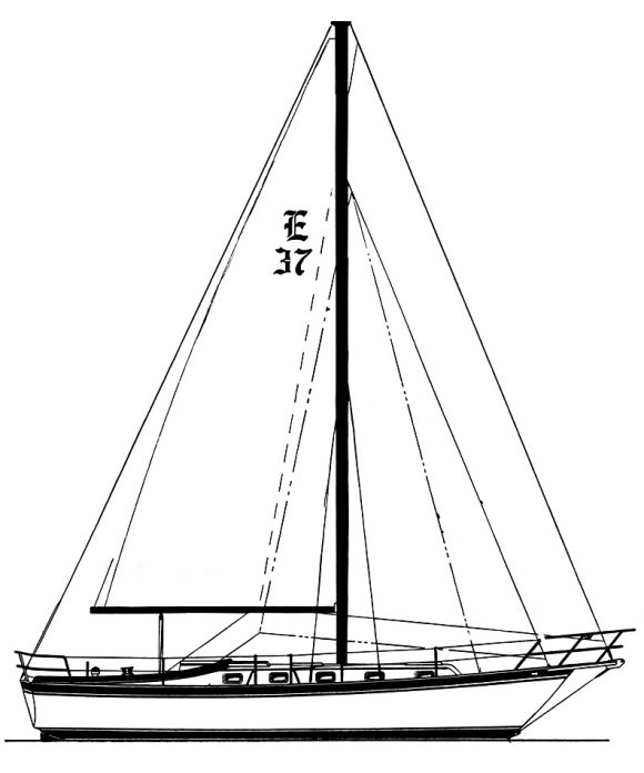 ENDEAVOUR 37 (CUTTER) TALL - Drawing