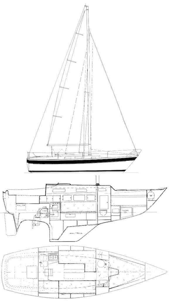 HALLBERG-RASSY 29 - Drawing