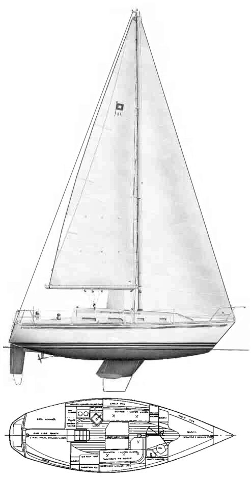 PEARSON 31-2 - Drawing