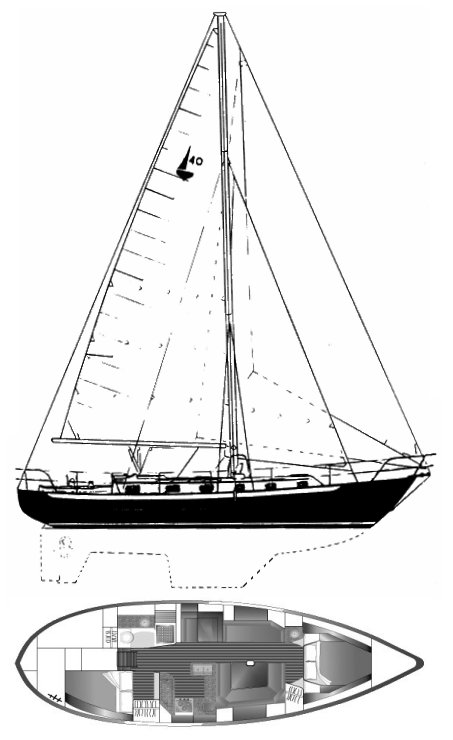PACIFIC SEACRAFT 40 - Drawing