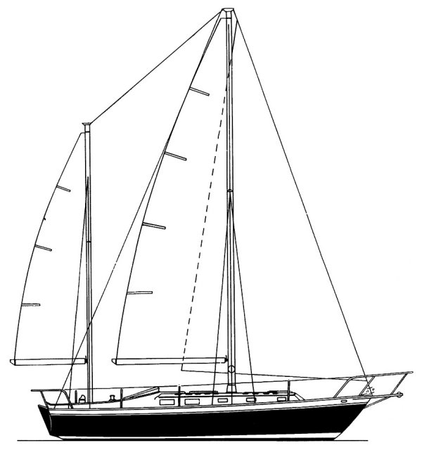ENDEAVOUR 37 YAWL - Drawing