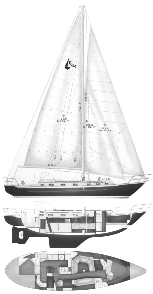 PACIFIC SEACRAFT 44 - Drawing