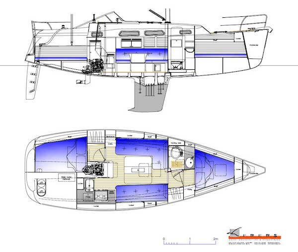 HALLBERG-RASSY 310 - Drawing