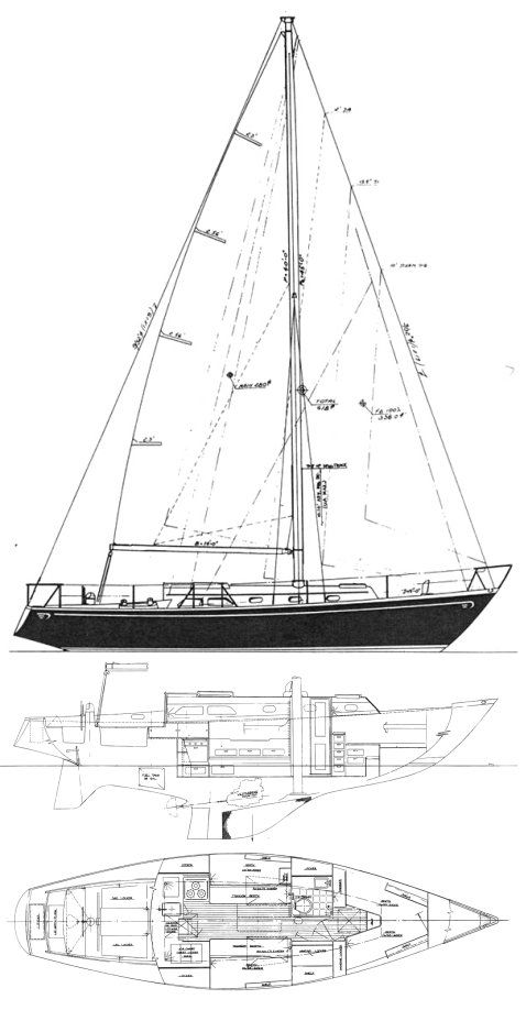 HINCKLEY 38 - Drawing