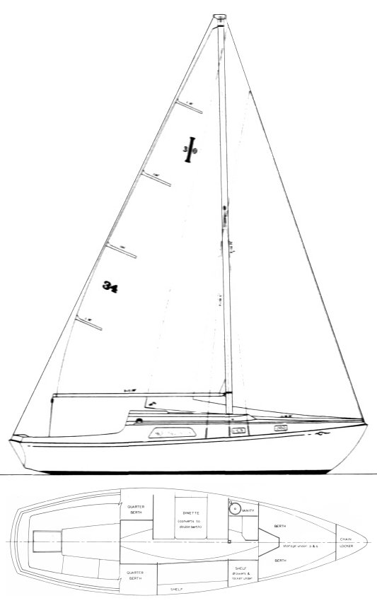 ISLANDER 30 - Drawing