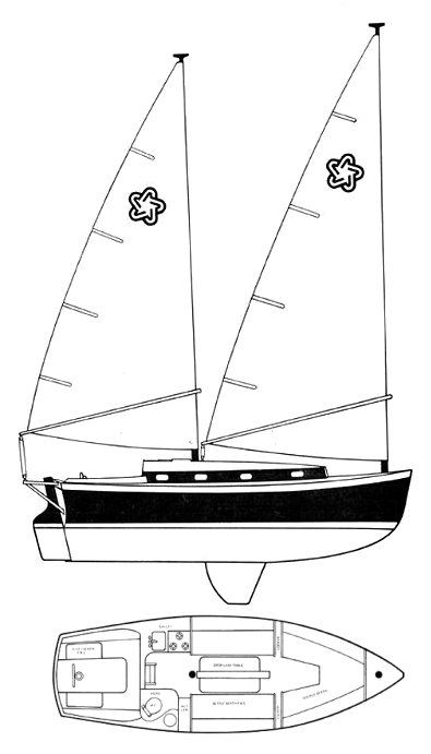 FREEDOM 28 CAT KETCH - Drawing